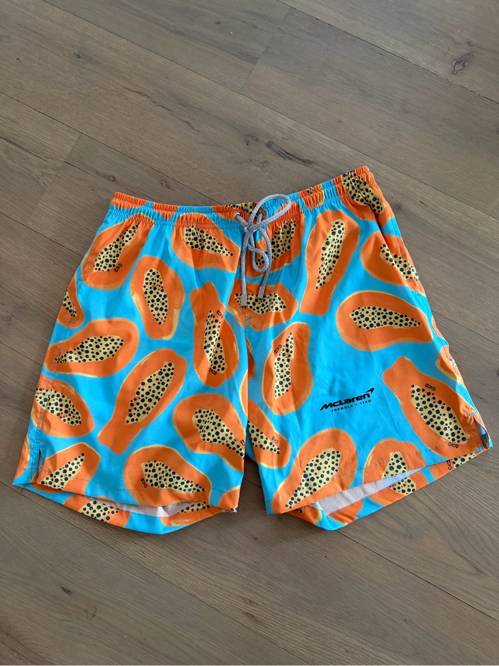 Kenny Flowers “The Papaya Prix” McLaren x Kenny Flowers Swim Trunks. Like new!
